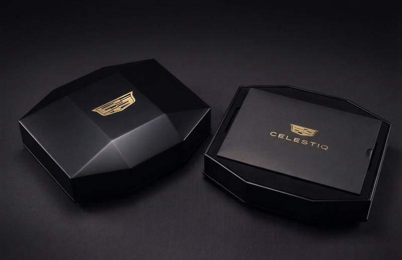 Celestiq packaging, closed and opened