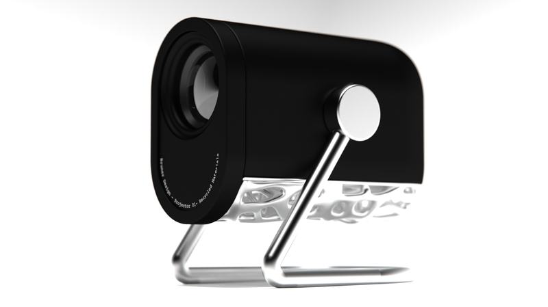 Sustainable Projector, black, three-quarter