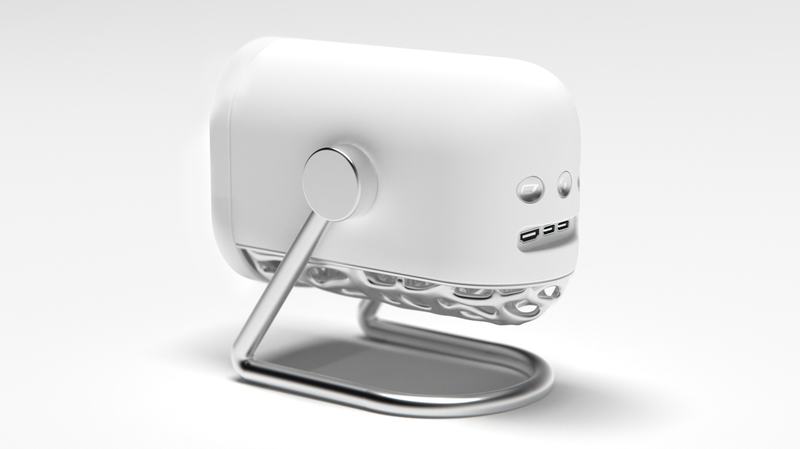 Sustainable Projector, white, rear