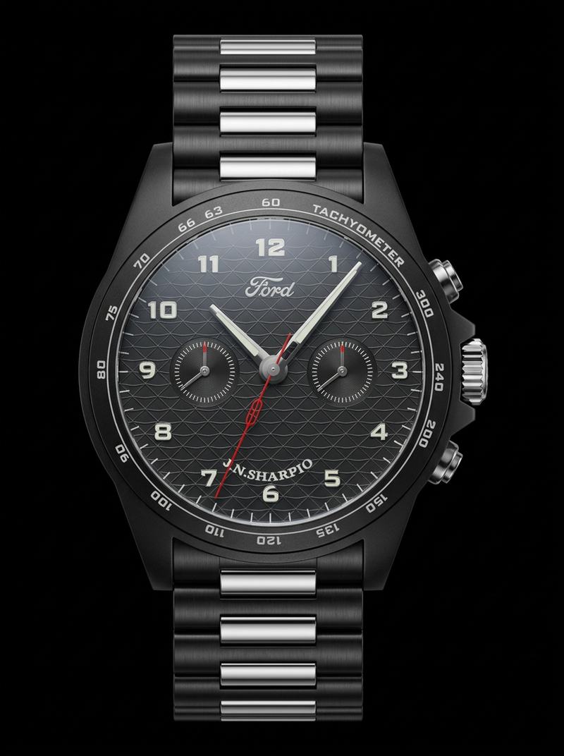 Black chronograph watch